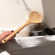 Bamboo Straining Spoon | Sustainable Kitchen Tool | Non-Toxic & Eco Friendly