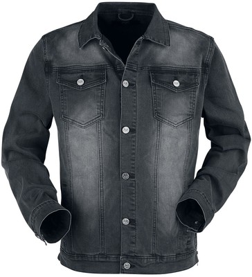 Black Premium by EMP Herren dunkelgraue Jacke mit Brusttaschen und Knopfleiste