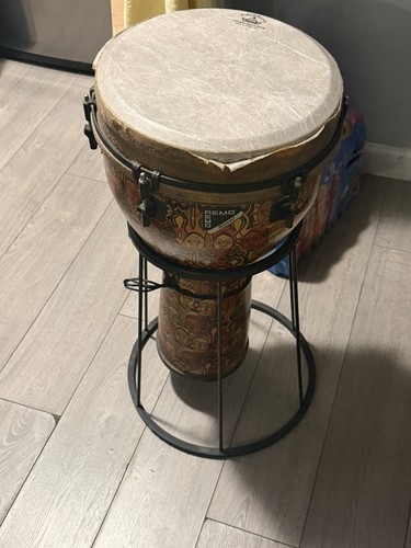 Remo Mondo Key-Tuned Djembe 12" – Leon Mobley Signature Finish (with Stand)