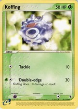 Koffing 54/109 Common Ruby & Sapphire Pokemon Near Mint