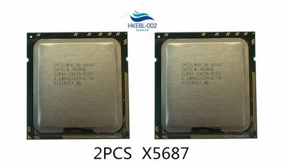 Matched pair   Xeon X5687 SLBVY Quad Core 3.6GHz LGA 1366 CPU Processor *gb