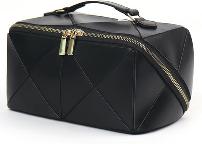 Travel Makeup Bag Large Cosmetic Bag for Women, Open Flat Make up Bag Portable S