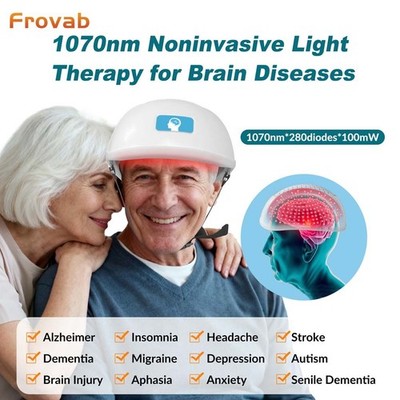 1070nm Infrared Therapy Helmet PBM for Neurology Support Anxiety Improve Sleep