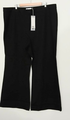 Pari Passu Ponte Dalita Pant Women's Size D 22 Black Solid Flare Wide Leg NEW 