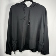 Mondetta Ottoman Hoodie Black Activewear Workout Top Shirt Oversized NWT M