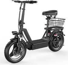 ASKGO Electric Scooter with Seat 45Miles 25MPH 14" Foladable Commuting Scooter