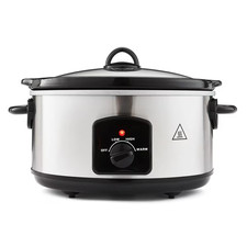 5L Slow Cooker Stainless Steel Dishwasher Safe Overheat Protection Easy To Use