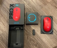 Logitech G Pro X Superlight Wireless Gaming Mouse Red w/ Lightspeed Dongle  Box