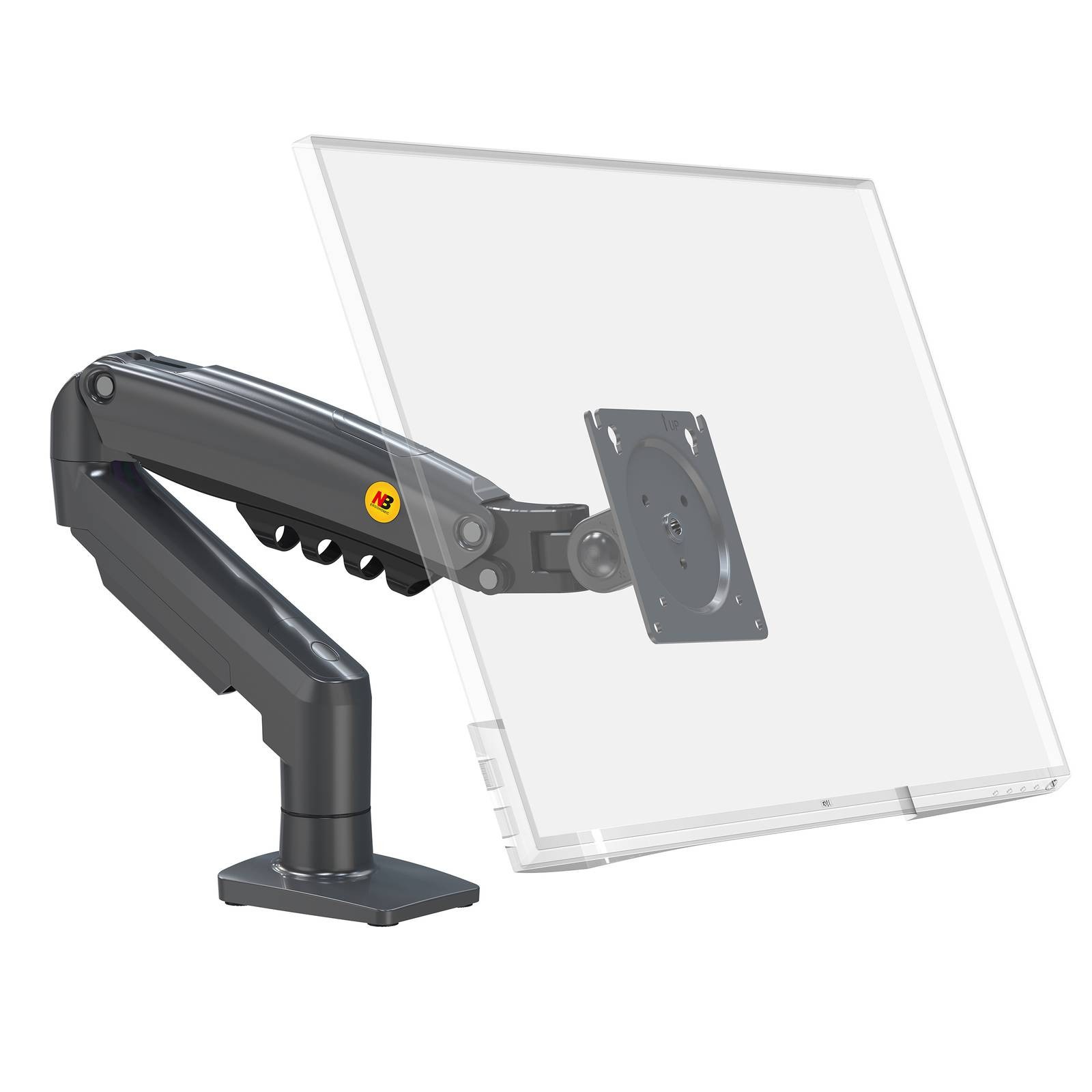 NB F80G Support de Bureau Ergonomique pour Télétravail et Écran LED 27 Pouces