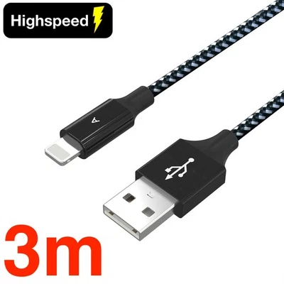 AMOZ Ladekabel für iPhone Kabel 3m USB Datenkabel 8 Pin Kabel iPhone 11,12,13, iPad