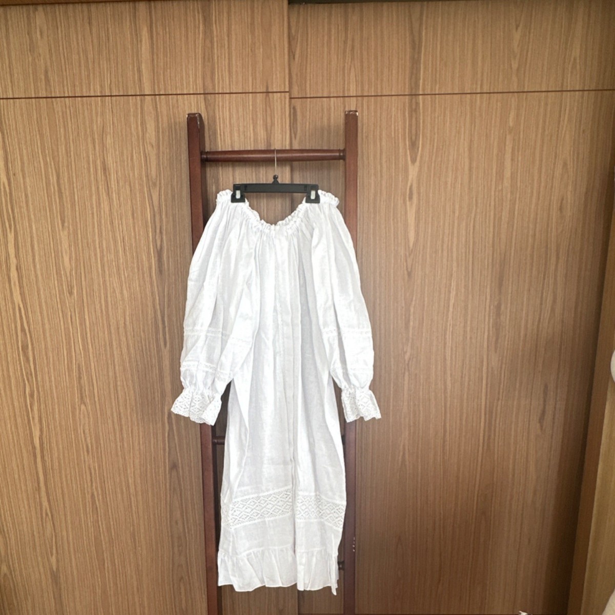 knee length dresses for ladies Women's White Linen Vacation Dress