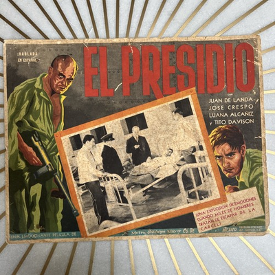 #ad Mexican Movie Card El Presidio 1930s Juan de Landa Luana Alcañiz 11×14 $55.00