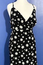 #Forever #21 Black Daisy Midi Dress #Size-OX #eBay @everyone