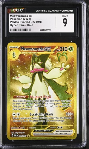Meowscarada ex graded CGC 9 for sale on eBay