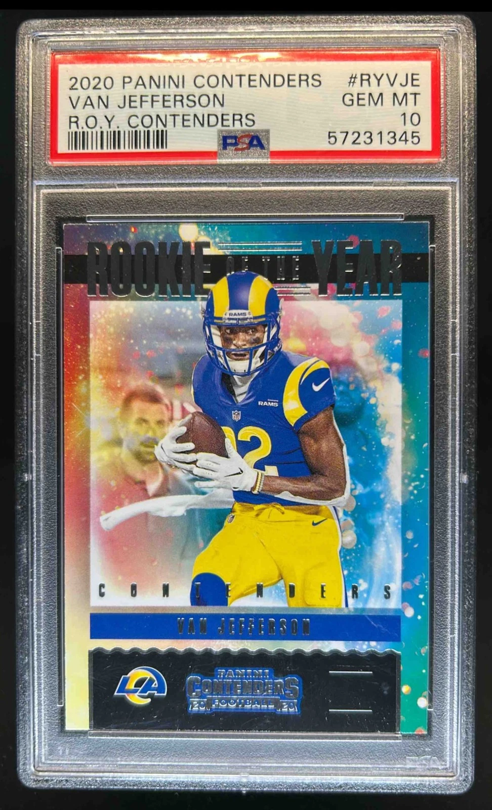 Van Jefferson Panini Contenders Rookie of the Year Contenders #RYVJE Base