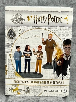 Department 56 Harry Potter Village Professor Slughorn & The Trio - Set of 2 NEW