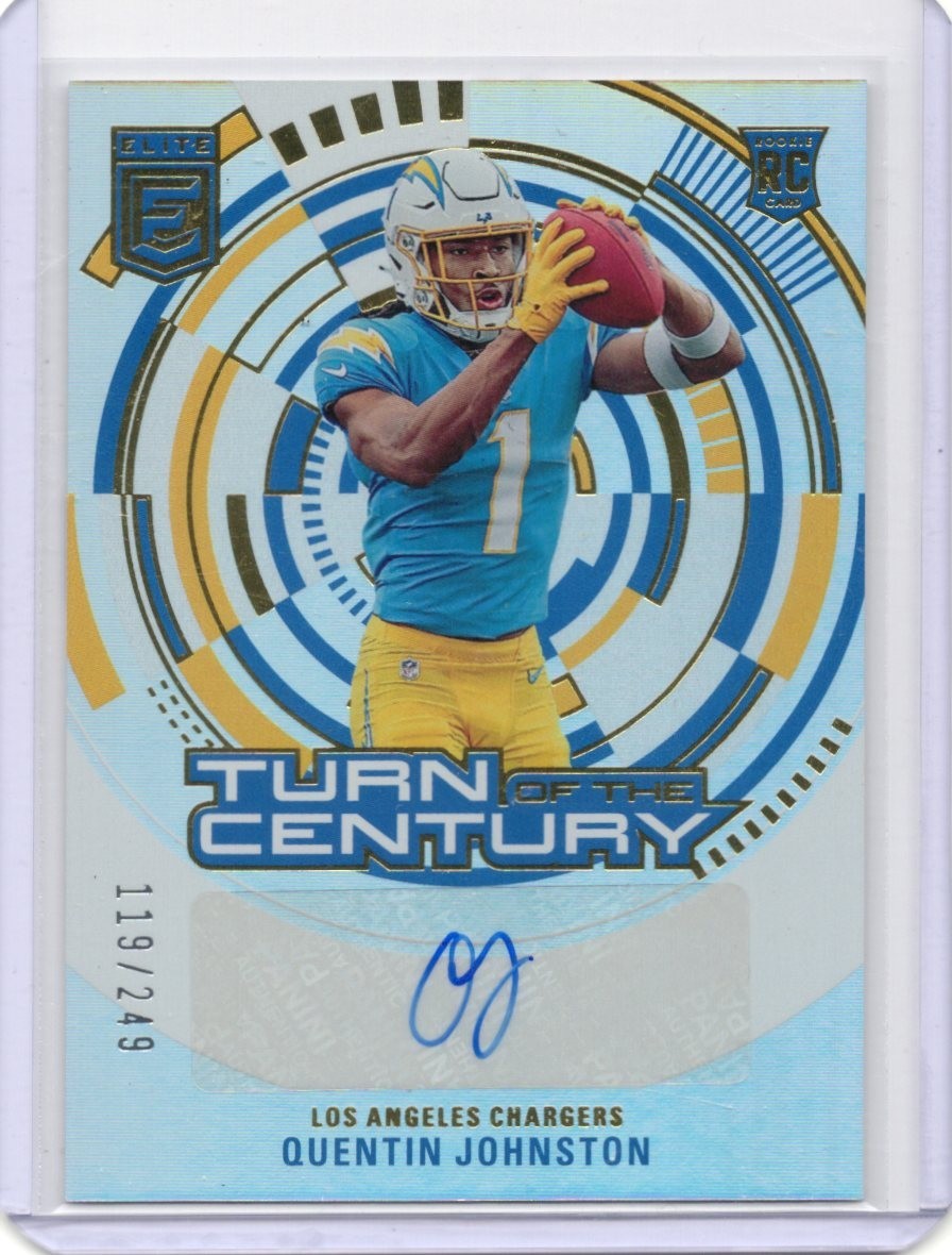 2023 Panini Donruss Elite Quentin Johnston #TC-QJO Turn of the Century Auto (RC)