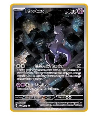 Mewtwo 052 Sv: Scarlet & Violet Pokemon Gold Metall Karte Fan Art Fan Made Custom