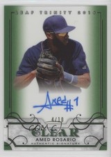 2016 Leaf Trinity Clear Auto Green 4/10 Amed Rosario #CA-AR1 Auto 0s07