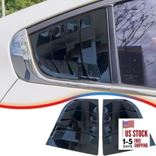 2PCS Print Rear Side Window Louvers Air Vent Scoop Forte 2014-2018 bright black
