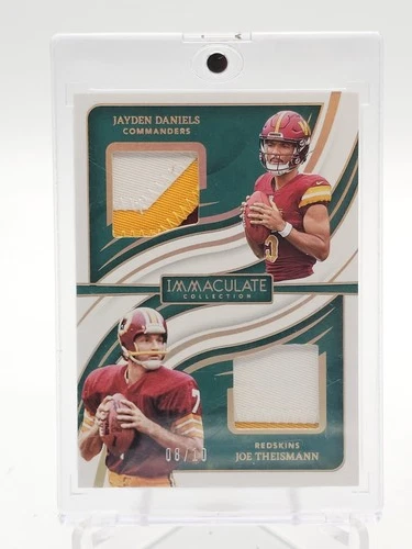 JAYDEN DANIELS/THEISMANN 2024 IMMACULATE DUAL GOLD ROOKIE PATCH /10 Q2596
