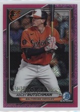 2024 Bowman Mega Box Chrome Pink Mojo Refractor 16/199 Adley Rutschman #77 02u3
