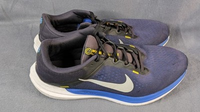 Nike Men's Air Winflo 10 Running Shoes Black Wolf Grey Racer Blue Size 12 S5