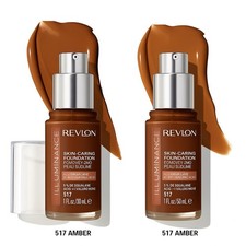 Pk 2 Revlon Illuminance Skin-Caring Liquid Foundation Hyaluronic Acid, 517 Amber