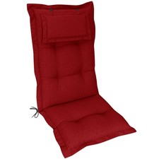 Herlag Hochlehner-Gartenstuhlauflage AVA 123x50x9cm Dicke Sitzauflage 9cm Rot