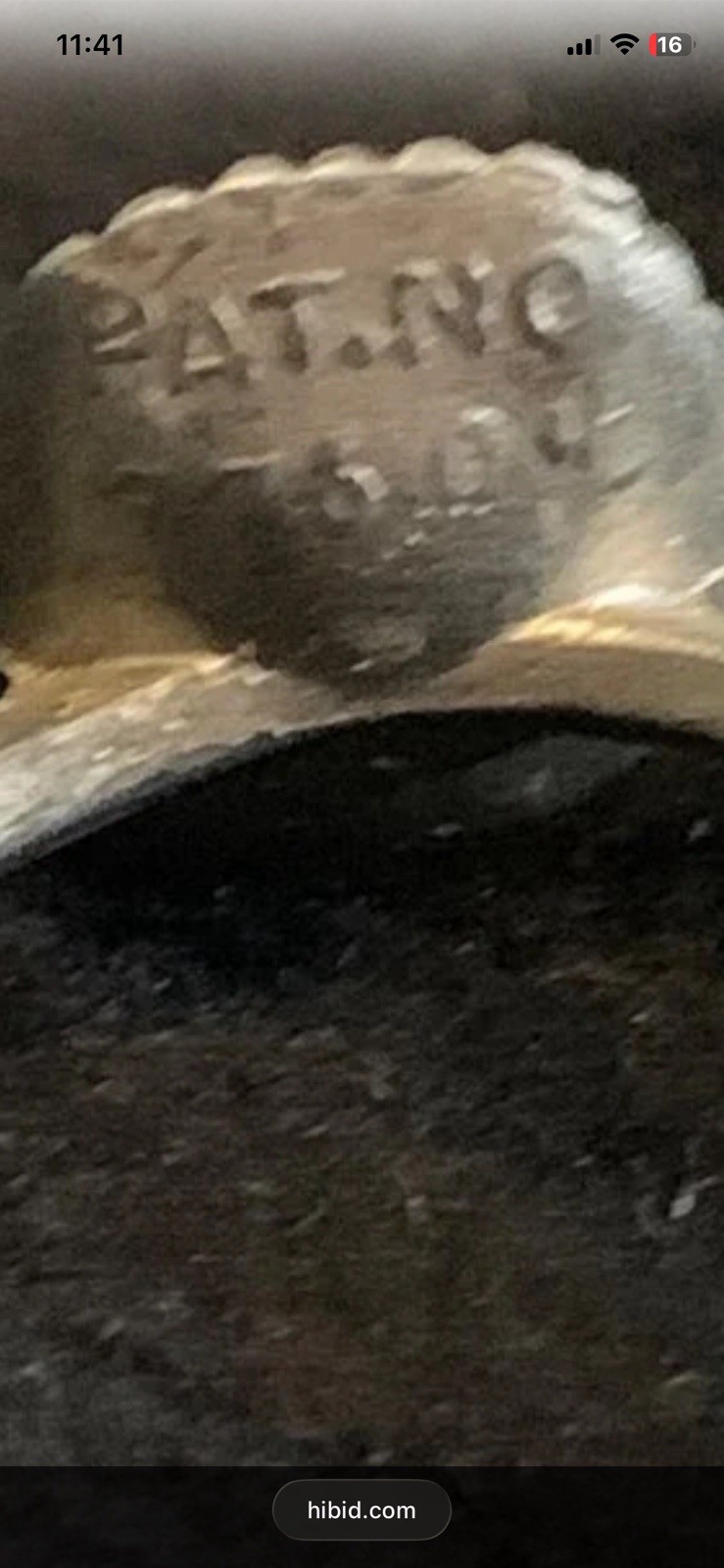 Silver Tone Ring with Red Rectangular Stone, Pate… - image 6