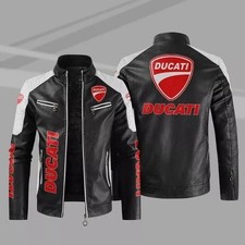 Ducati hommes cuir blouson moto course sport protection routiere armure piste CE