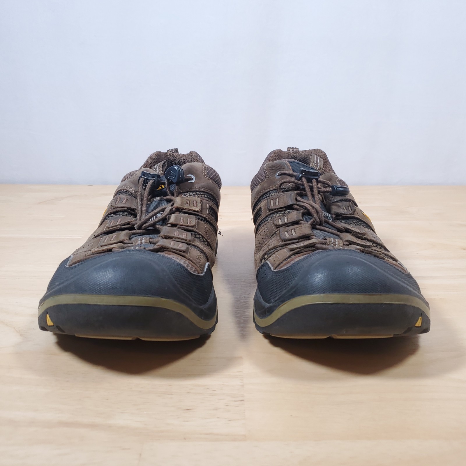 Scarpe da trekking KEEN uomo taglia 12 Rialto da viaggio stringate pelle marrone sneakers