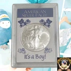 2026 $1 American Eagle Silver Dollar,  IT'S A BOY Snaplock  .999  Keepsake