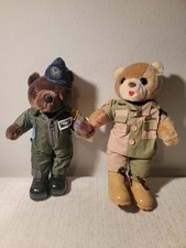 Bear Forces of America US Army, Air Force Teddy Bear Lot Of 2 Vintage 1989
