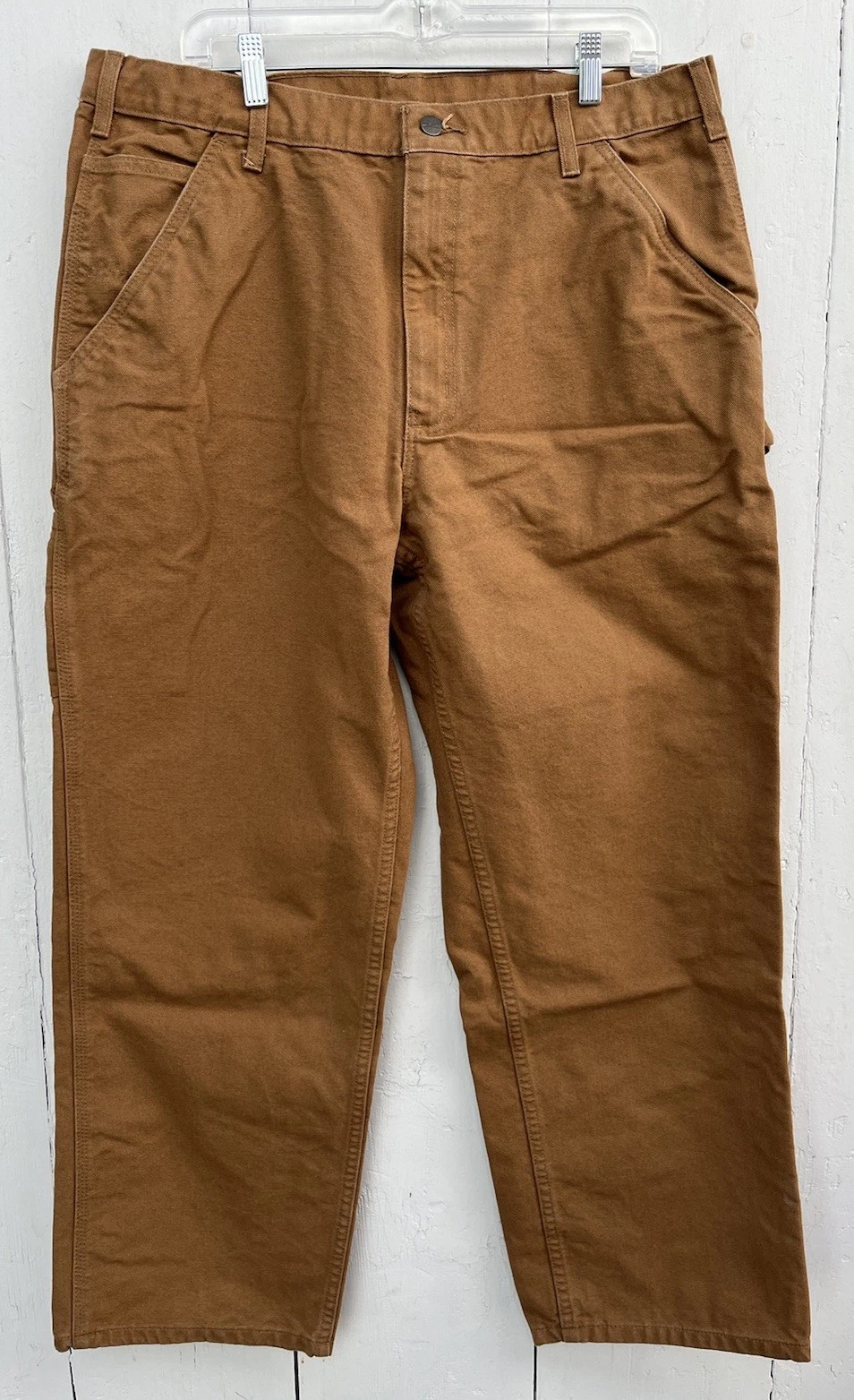 Carhartt B11 BRN Carpenter Pants 38 x 30 Brown Perfectly Broken In Cotton Canvas