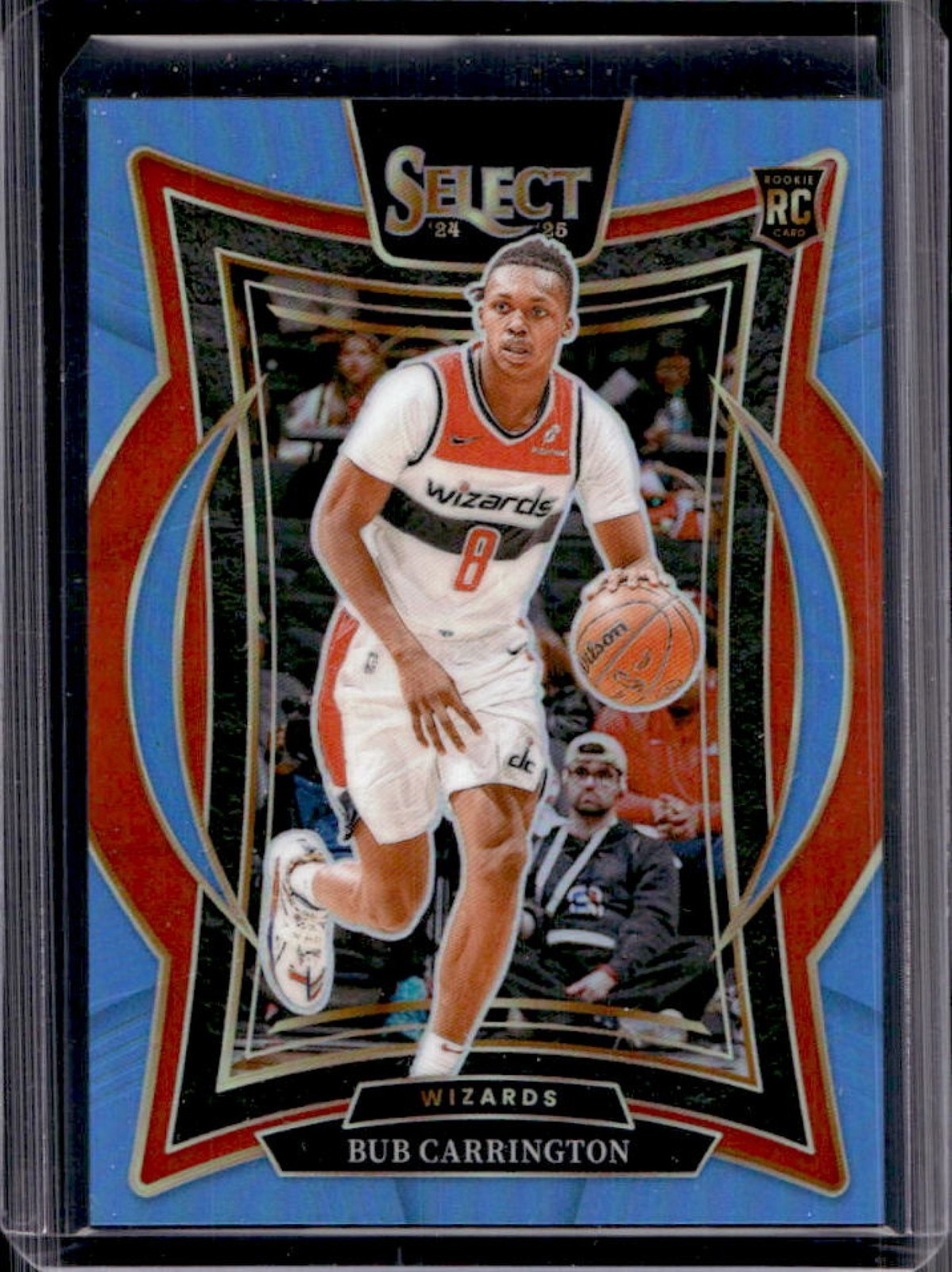2024-25 Panini Select Bub Carrington Concourse RC Light Blue Prizm #/299 Wizards