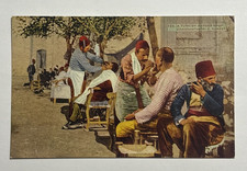 A Turkish Barber Shop Constantinople Turkey Postcard Divided Back Unposted