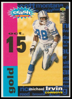 MICHAEL IRVIN Cowboys 1995 Collector's Choice You Crash the Game OCT 15 card C27