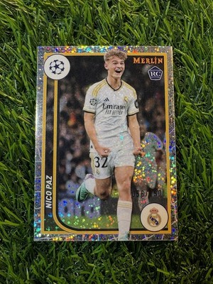 2023-24 Topps Merlin UCC Nico Paz Speckle Refractor /150 Rookie Real Madrid #117
