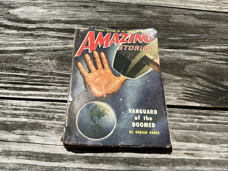 February 1951 AMAZING STORIES - vintage science fiction pulp magazine
