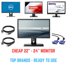 CHEAP 22"/ 24" LCD TFT Desktop PC Monitor Wide Flat LED Screen HDMI VGA D-Port