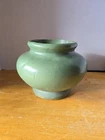 Brush McCoy Vintage Arts And Crafts Pottery Matte Green Teal Ceramic Vase  *read