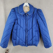 Fox Run Coat Womens XS Blue NEW Duck Down Vintage Reversible Puffer Ski Jacket