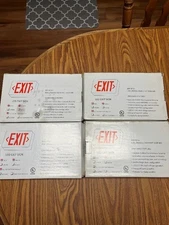 Lot 4 UL Listed Red White LED Exit Sign Double Face 120-277 VAC Fire Exit Signs