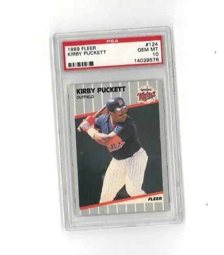 1989 Kirby Puckett Fleer #124 - Graded PSA 10 GEM MINT! -Addt'l Cards Ship FREE!