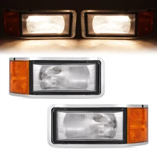 Headlights w/Bulb Driver&Passenger For Mack CH600 CH612 CH613 1990-2006 25154252
