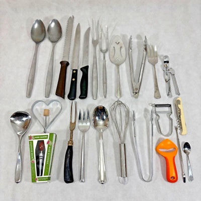 Kitchen Tools Mixed Lot 24 Pieces Cooking Utensils Stainless Steel