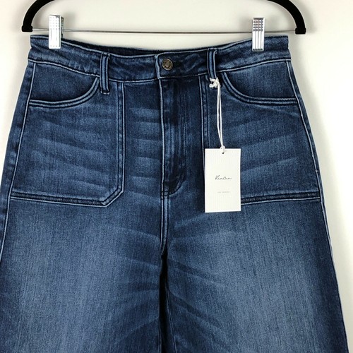 Kancan Jeans Womens Size 9/28 Blue Wide Leg Cropped Denim - Picture 3 of 11