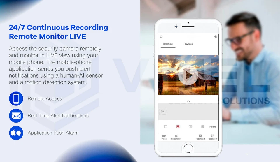 4G Dual Security Camera 64GB Solar LIVE SIM Card ULTRA HD 4K Human AI Detection - Image 3 of 4