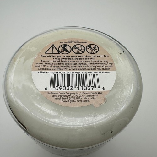 Yankee Candle Clean Cotton 14.5 Ounce Jar - NEW - Made in USA - 411g - Picture 4 of 4